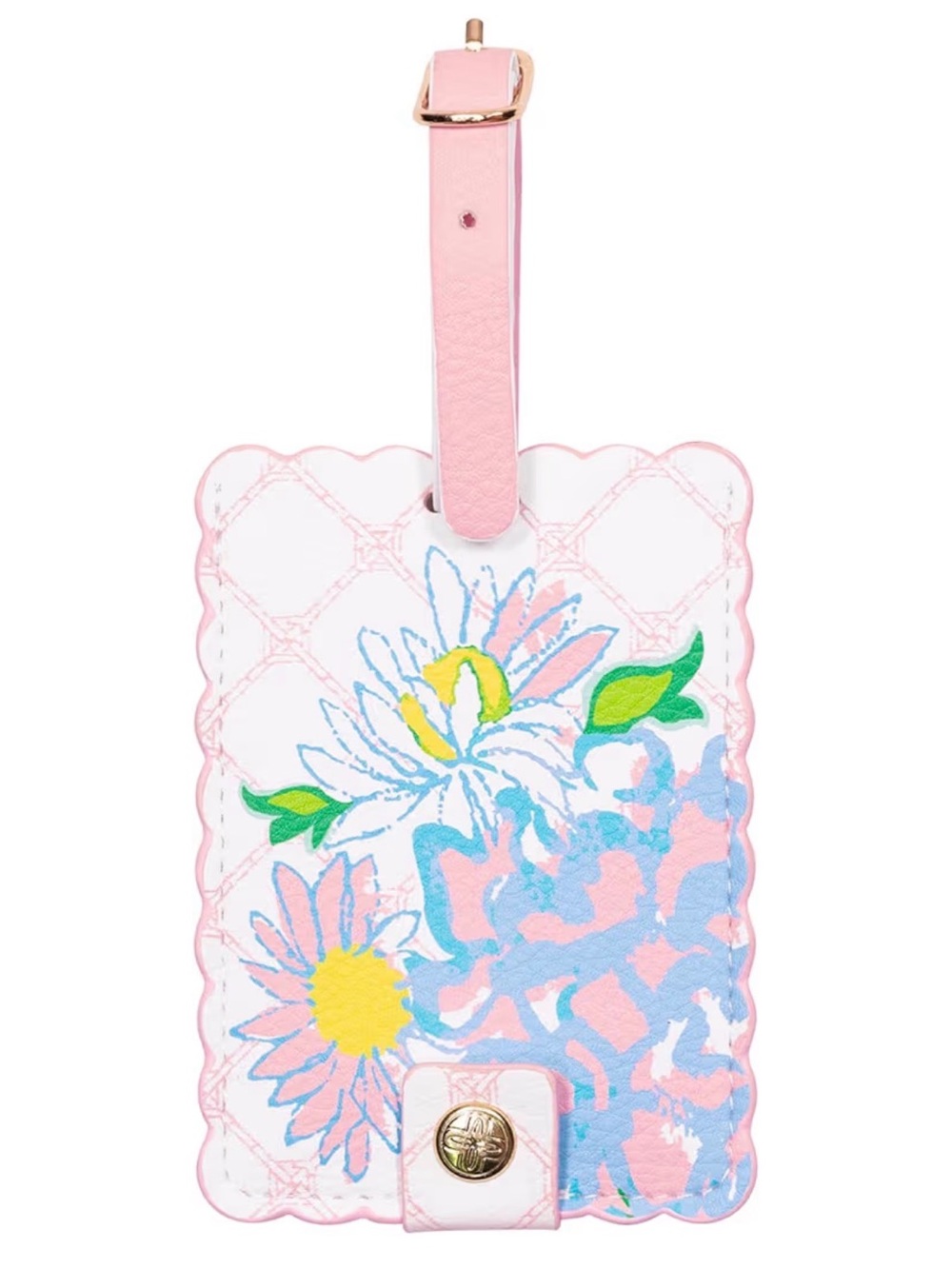 Lilly Pulitzer Scalloped Leatherette Luggage Tag